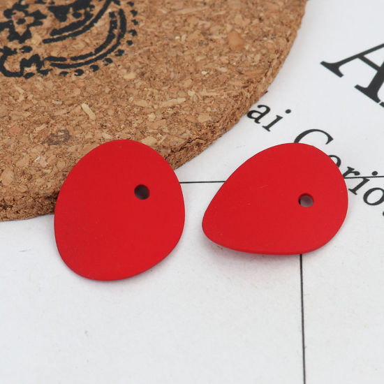 Picture of Zinc Based Alloy Charms Oval Red 22mm x 19mm, 10 PCs
