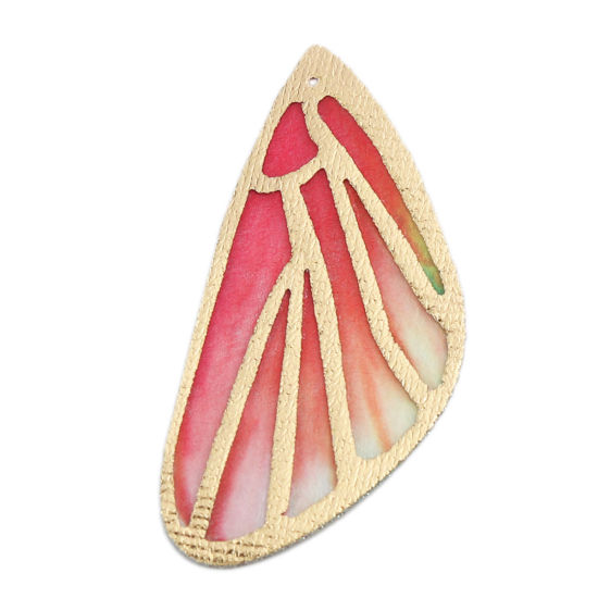 Picture of Fabric Pendants Butterfly Wing Multicolor 5.3cm x 2.5cm, 5 PCs