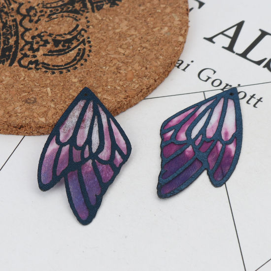 Picture of Fabric Pendants Butterfly Wing Multicolor 4cm x 2.3cm, 5 PCs