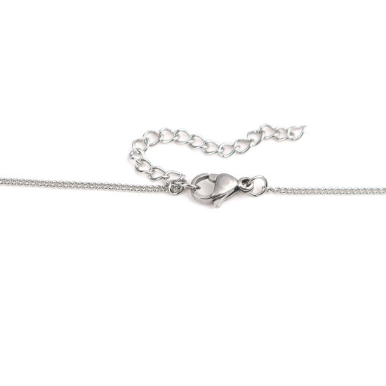 Picture of 304 Stainless Steel Link Curb Chain Necklace Silver Tone 50.5cm(19 7/8") long, 1 Piece