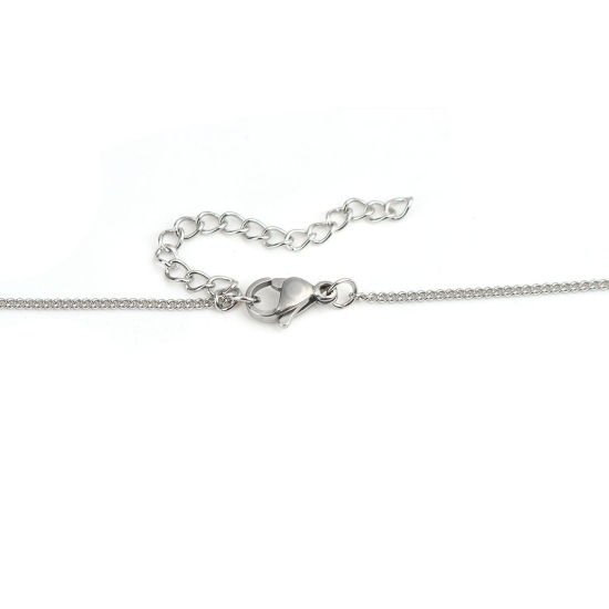 Picture of 304 Stainless Steel Link Curb Chain Necklace Silver Tone 48cm(18 7/8") long, 1 Piece