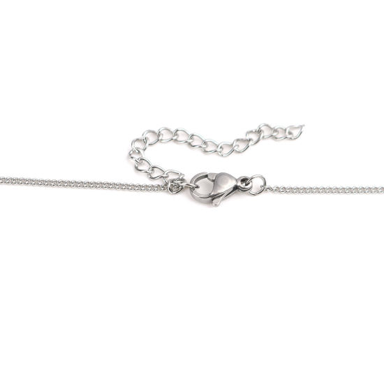 Picture of 304 Stainless Steel Link Curb Chain Necklace Silver Tone 52.5cm(20 5/8") long, 1 Piece