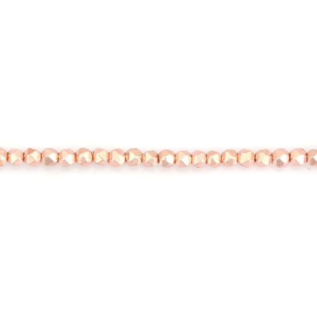 Bild von (Klasse B) Hämatit ( Natur ) Perlen Rose gold ca. 2mm x 2mm, Loch:ca. 1mm, 40cm lang, 1 Strang (ca. 202 Stück/Strang)