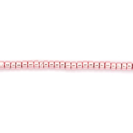 Bild von (Klasse B) Hämatit ( Natur ) Perlen Rund Rosa ca. 3mm D., Loch:ca. 1mm, 40.5cm lang, 1 Strang (ca. 198 Stück/Strang)