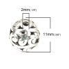 Picture of Zinc Based Alloy Spacer Beads Round Antique Silver Color Filigree About 11mm Dia., Hole: Approx 2mm, 10 PCs