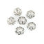 Bild von Zinklegierung Perlkappen Blumen Antiksilber Hohl 16mm x 16mm, 20 Stück