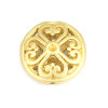 Picture of Zinc Based Alloy Spacer Beads Round Matt Gold Filigree About 17mm Dia., Hole: Approx 1.5mm, 5 PCs