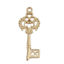 Picture of Zinc Based Alloy Charms Key Gold Plated Hollow 29mm x 12mm, 10 PCs