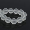 ガラス ビーズ クリア色 つや消し 約 12mm 直径、 穴：約 0.9mm、 38cm 長さ、 2 連 （約 33 個/連） の画像