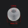 Image de Perles de Rocailles en Verre Rond Transparent Givré Env. 4mm Dia., Trou: Env. 1.5mm, 1 Paquet