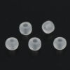 Image de Perles de Rocailles en Verre Rond Transparent Givré Env. 4mm Dia., Trou: Env. 1.5mm, 1 Paquet