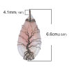 Picture of (Grade A) Agate ( Natural ) Pendants Drop Antique Copper Grayish White Tree Wrapped 6.6cm x 3cm, 1 Piece