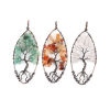 Picture of Stone ( Natural ) Pendants Antique Copper Transparent Clear Marquise Tree Wrapped 9cm x 3.8cm, 1 Piece