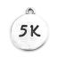 Picture of Zinc Based Alloy Charms Round Disc Antique Silver Color Message " 5K " 23mm x 20mm, 10 PCs