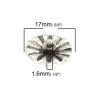 Picture of Zinc Based Alloy Metal Sewing Shank Buttons Round Antique Silver Color 17mm Dia., 10 PCs