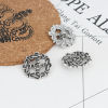 Picture of Zinc Based Alloy Spacer Beads Irregular Antique Silver Color Hollow About 27mm x 27mm, Hole: Approx 1.3mm, 10 PCs