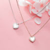 Picture of Sterling Silver Necklace Silver Heart Clear Rhinestone 41cm(16 1/8") long, 1 Piece