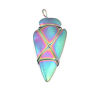 Picture of (Grade B) Hematite ( Natural ) Pendants Multicolor Arrowhead Wrapped 5.3cm x 2.5cm, 1 Piece