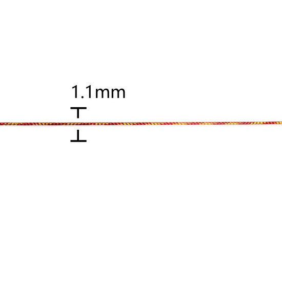 Bild von Polyester & Alufolie Folie Schmuck Schnur Bunt 1.1mm, 1 Bündel (ca. 100 Meter/Bündel)
