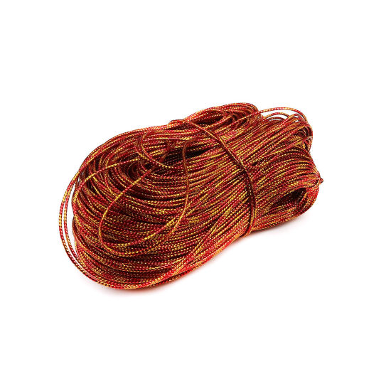 Bild von Polyester & Alufolie Folie Schmuck Schnur Bunt 1.1mm, 1 Bündel (ca. 100 Meter/Bündel)
