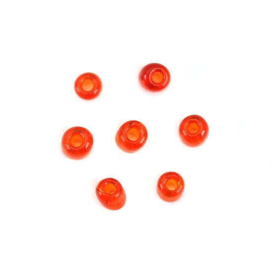 Picture of Glass Seed Seed Beads Round Rocailles Red 2mm x 2mm, Hole: Approx 0.5mm, 200 Grams