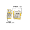Picture of Zinc Based Alloy European Style European Style Beads Sewing Machine Silver Tone Flower Vine Yellow Enamel About 14mm x 13mm, Hole: Approx 5.1mm, 2 PCs