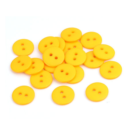 Bild von Harz Knöpfe für Aufnähen Sammelalbum 2 Löcher Rund Orange 15mm D., 200 Stück