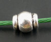 Imagen de Cuentas Aleación del Metal Del Zinc de Tambor,Plata Antigua 6.0mm x 5.0mm, Aguero: acerca de 1.5mm, 70 Unidades
