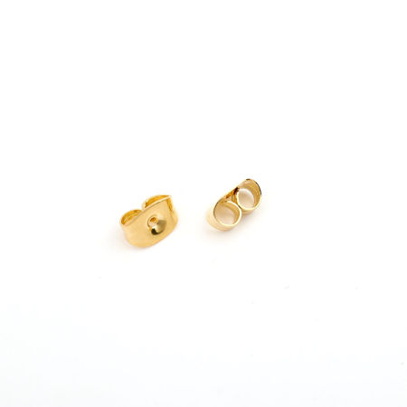 Image de Embout de Boucles d'Oreilles en 304 Acier Inoxydable Papillon Doré 6mm x 4mm, 50 Pcs