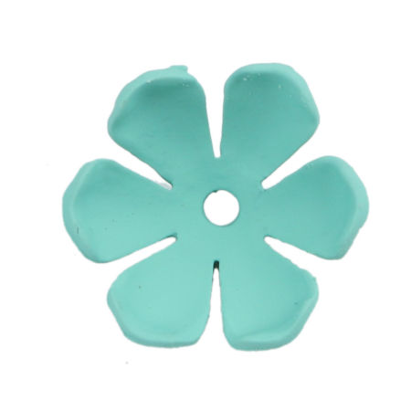 Image de Coupelles en Alliage de Zinc Fleur Vert (Convenable à Perle 20mm Dia.) 20mm x 17mm, 2 Pcs