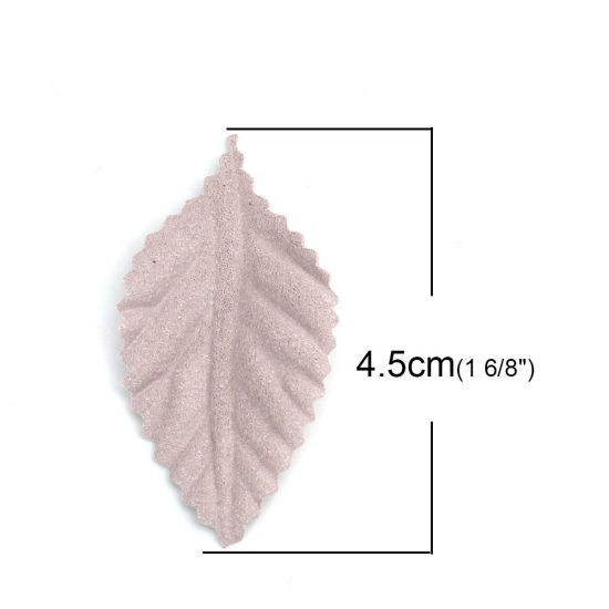Picture of Fabric For DIY & Craft Korea Pink Leaf 4.5cm x 2.4cm, 50 PCs