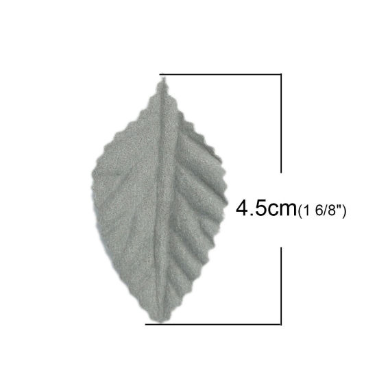 Изображение Ткань DIY ремесло Серый Лист 4.5см x 2.4см, 50 ШТ