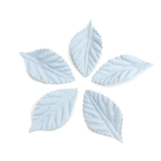 Picture of Fabric For DIY & Craft Skyblue Leaf 4.5cm x 2.4cm, 50 PCs