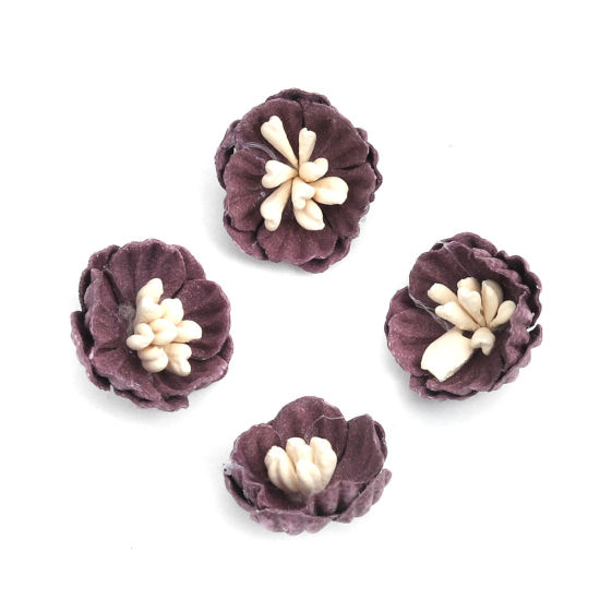 Bild von Stoff DIY & Handwerk Lila Blumen 16mm x 15mm, 10 Stück