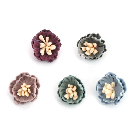 Bild von Stoff DIY & Handwerk Lila Blumen 16mm x 15mm, 10 Stück