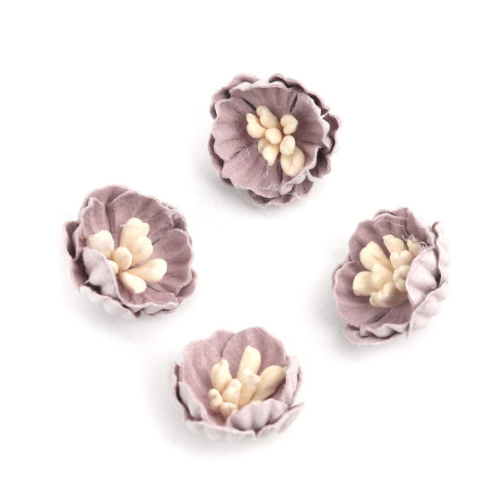 Bild von Stoff DIY & Handwerk Helllilac Blumen 16mm x 15mm, 10 Stück