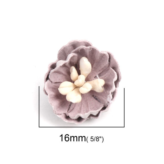 Bild von Stoff DIY & Handwerk Helllilac Blumen 16mm x 15mm, 10 Stück