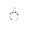 Imagen de Zamak Galaxia Colgantes Charms Luna Creciente Tono de Plata 8mm x 6mm, 100 Unidades