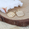 Picture of Brass Religious Charms Gold Plated Square Angel 15mm x 11mm, 2 PCs