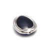 Picture of Agate ( Natural ) Gemstone Beads Drop Purple Handmade About 21mm x 18mm - 20mm x 16mm, Hole: Approx 1mm, Silver Tone 1 Piece