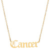 Picture of Stainless Steel Necklace Gold Plated Cancer Sign Of Zodiac Constellations Hollow 45cm(17 6/8") long, 1 Piece