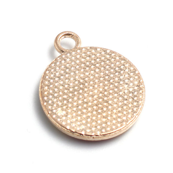 Picture of Zinc Based Alloy Charms Round Disc Gold Plated Yellow Lemon slice Enamel 19mm x 15mm, 10 PCs