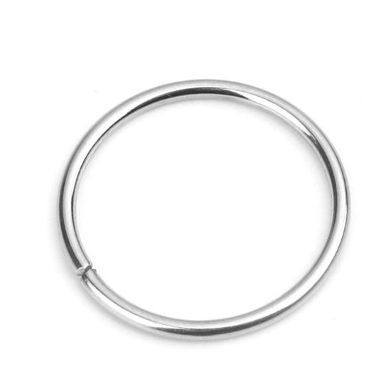 Picture of 1.5mm 304 Stainless Steel Open Jump Rings Findings Circle Ring Silver Tone 22mm Dia., 50 PCs