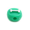 Imagen de Acrílico Cuentas Ronda Verde Al Azar 10mm x 6mm, Agujero: Aprox 2.4mm, 100 Unidades