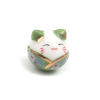 Picture of Ceramic Beads Cat Animal Green About 15mm x 14mm, Hole: Approx 2.7mm, 1 Piece