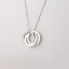 Picture of Stainless Steel Necklace Silver Tone Circle Ring Customized Engraving Blank Stamping Tags 45cm(17 6/8") long, 1 Piece