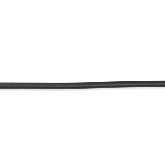 Imagen de Collar de Cuerda Trenzada Aleación + Caucho ,Negro y47.5cm de longitud, 10 Unidades