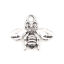 Picture of Zinc Based Alloy Insect Charms Bee Animal Antique Silver Color 22mm x 20mm, 30 PCs