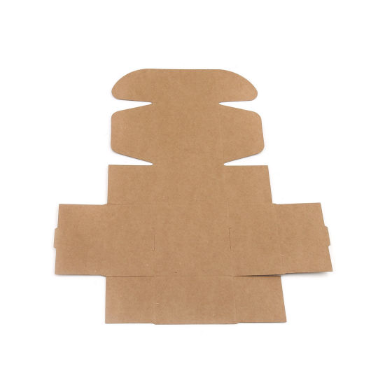 Picture of Kraft Paper Soap Packing & Shipping Boxes Square Light Brown 6.5cm x 6.5cm x 4cm , 20 PCs