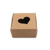 Picture of Kraft Paper Soap Packing & Shipping Boxes Square Light Brown Heart Pattern 5.5cm x 5.5cm x 2.5cm , 20 PCs